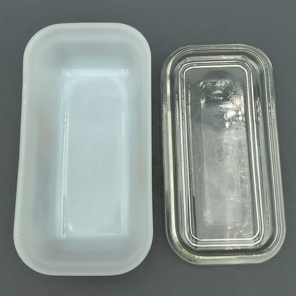 Fire King Gay Fad Refrigerator Dish with Lid Anchor Hocking Rectangular Fridgie - Picture 3 of 9